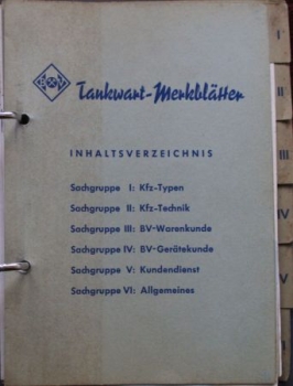 Preview: BV Aral "Tankwart-Merkblätter" Tankstellen-Werbeordner 1962 (9985)